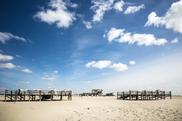 Sandy beach St. Peter-Ording — Stock Photo, Image