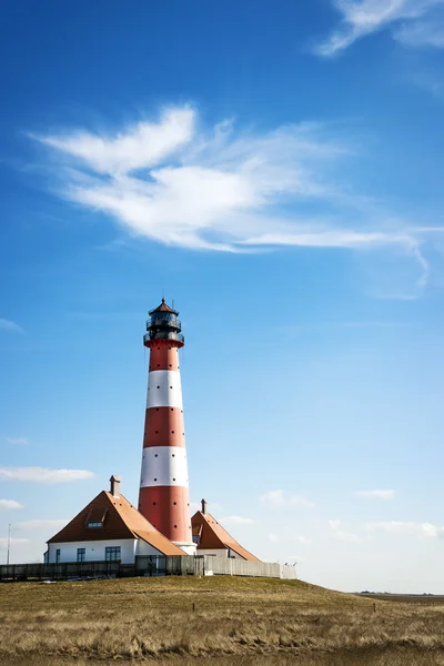 Niemcy westerhever Lighthouse — Zdjęcie stockowe