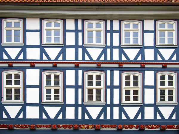 Facad casa a graticcio in Duderstadt, Germania — Foto Stock