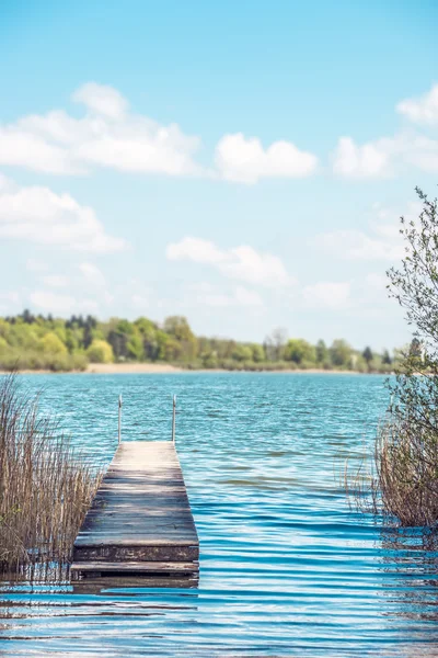 Bad bryggan chiemsee — Stockfoto