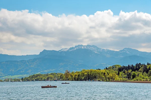 Barco de remo no Chiemsee — Fotografia de Stock