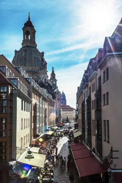 Dresden dar sokak — Stok fotoğraf