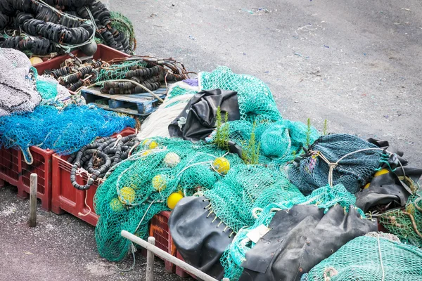 Filets de pêche stockés — Photo