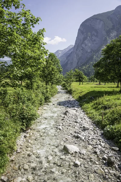 Fluss in den österreichischen Alpen — Stockfoto