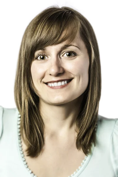 Portrait young laughing woman — Stock Photo, Image