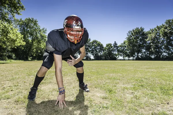 American Football Offensive Lineman in action — Stock Photo, Image