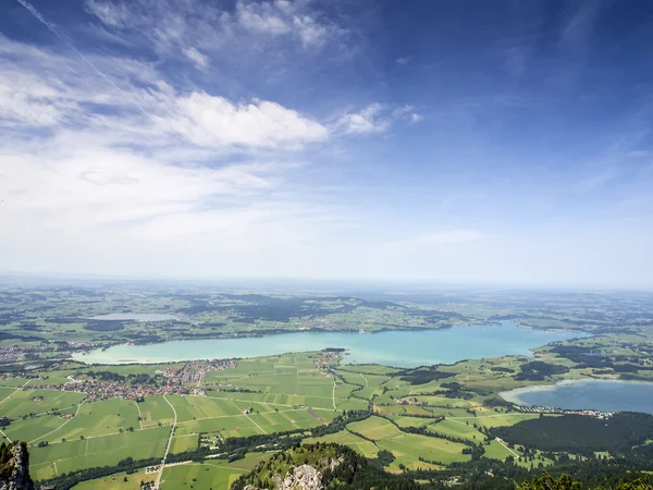 Landskap med sjön forggensee Bayern — Stockfoto