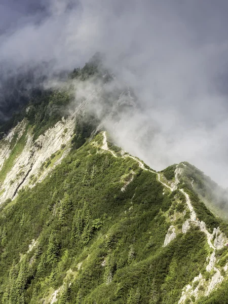 Wandelen op een bergkam van herzogstand naar heimgarten — Stockfoto