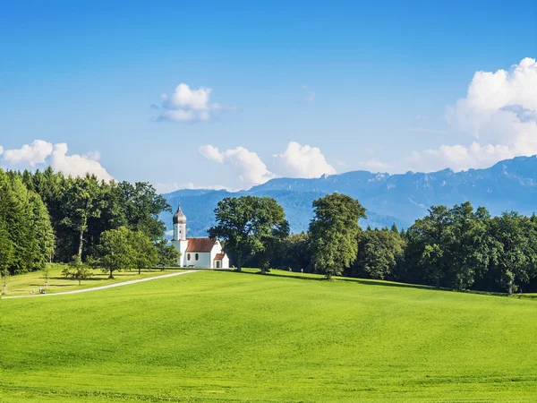 Chapel with alps — Stock Photo, Image