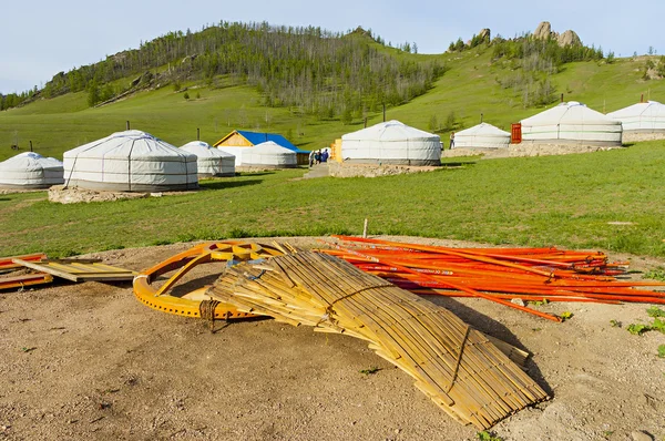 Komponenter i en yurt — Stockfoto
