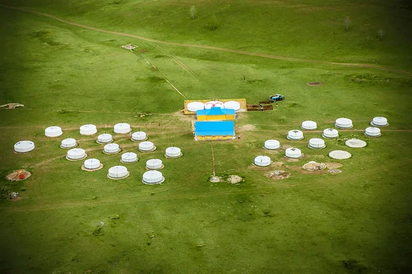 Yurt camp in Mongolia — Stock Photo, Image