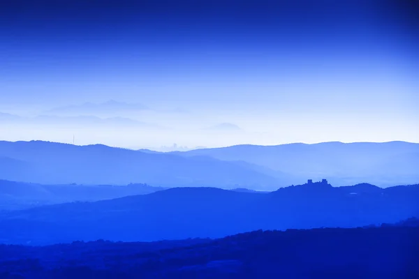 Tuscany Landscape at blue hour — Stock Photo, Image