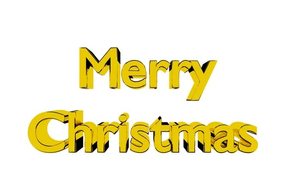 Golden Merry Letras de Navidad — Foto de Stock