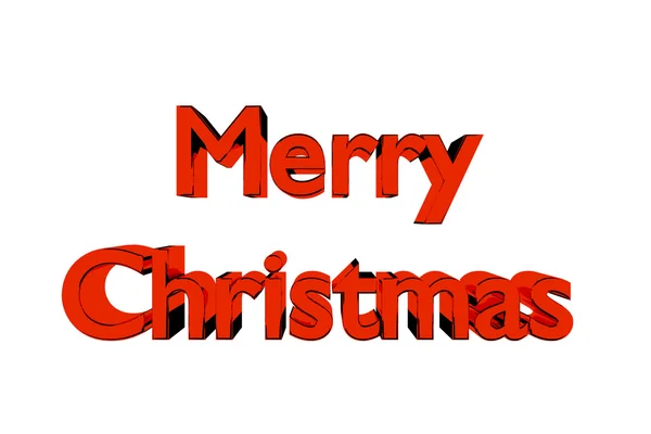Red Merry Christmas lettering — Stock Photo, Image