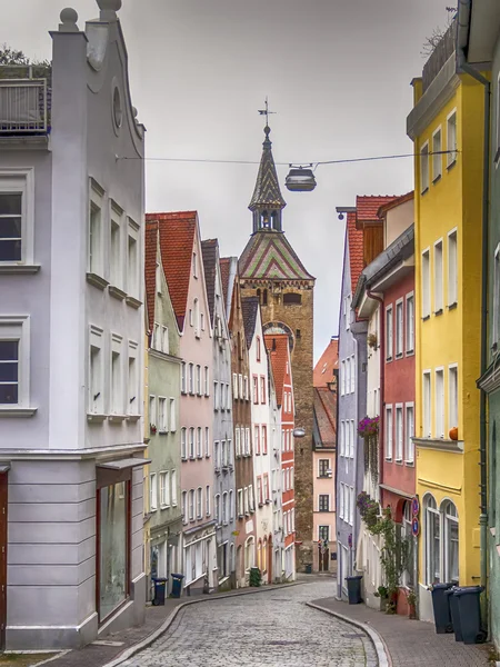 Smalle straat Landsberg am Lech — Stockfoto