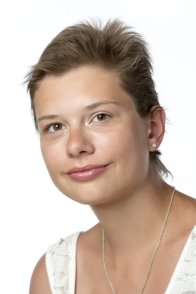 Retrato jovem menina bonita — Fotografia de Stock