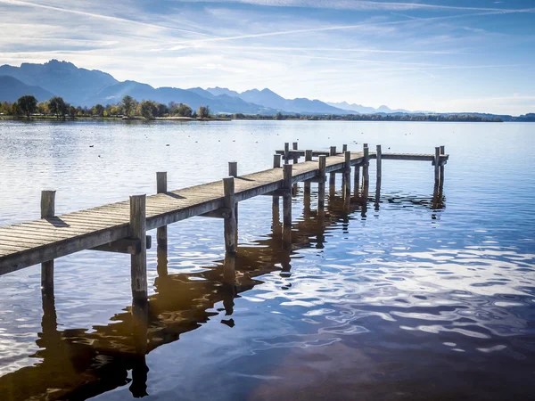 Jetty at the Chiemsee — Stock Photo, Image