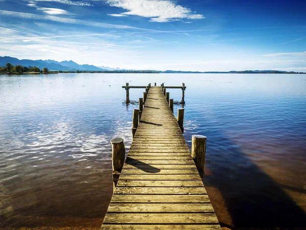 Jetty at the Chiemsee — Stock Photo, Image