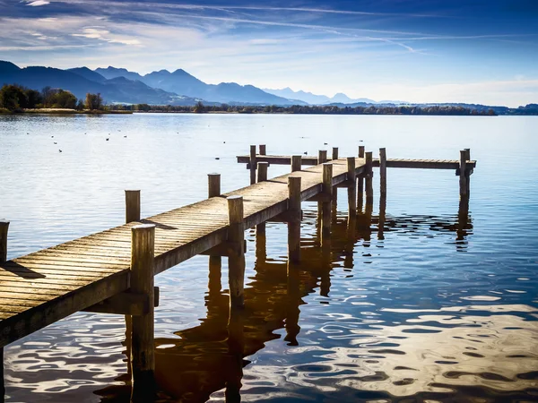 Jetty at the Chiemsee — Stock Photo, Image