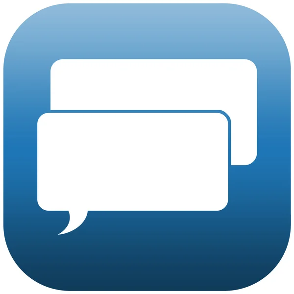 Kék ikon chat buborékok — Stockfoto