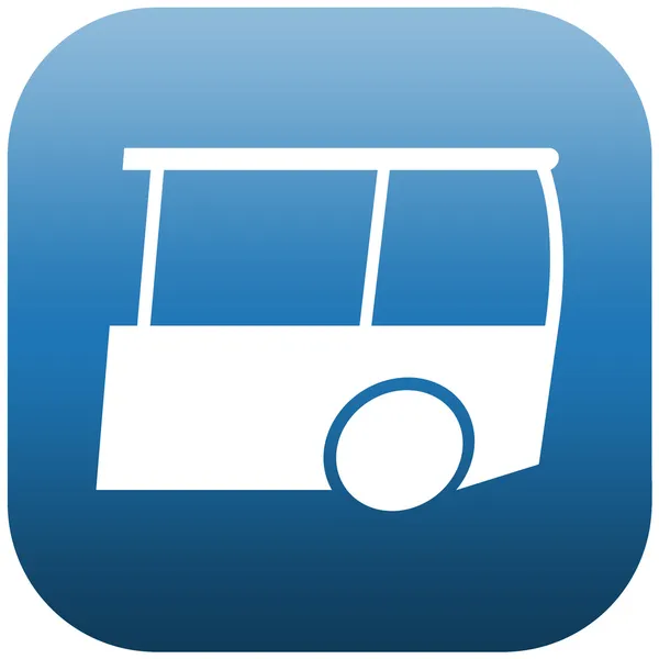 Blue Icon Bus — Stock Photo, Image