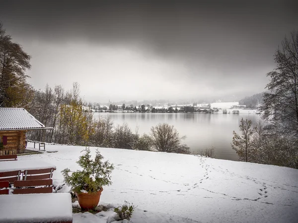 Lake Schliersee in winter — Stock Photo, Image