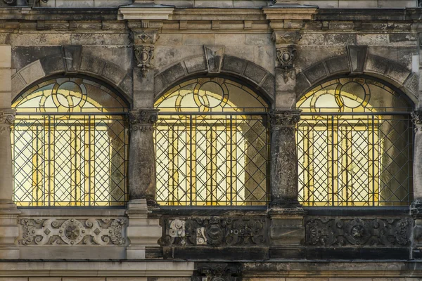 Historic windows in Dresden — Stock Photo, Image