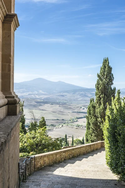 Stairs in Pienza — Stock Photo, Image