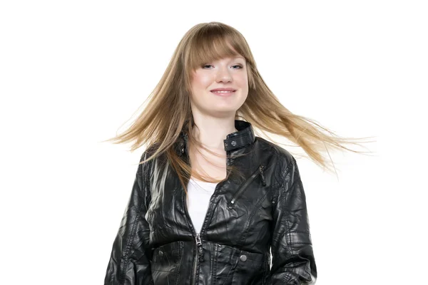 Kadın saç sallayarak sarışın — Stok fotoğraf