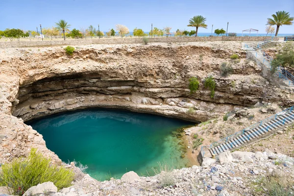 Sinkhole Bimmah Oman — Stock Photo, Image