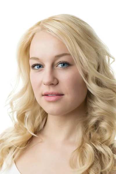 Porträtt blond flicka — Stockfoto