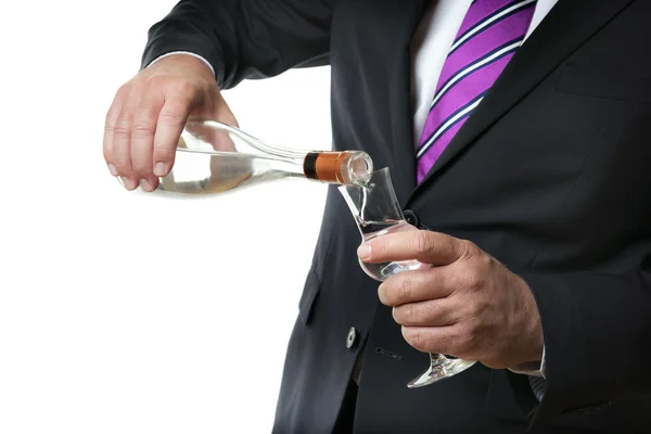 Hombre de negocios con alcohol —  Fotos de Stock