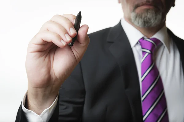 Hombre de negocios con marcador — Foto de Stock