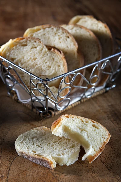 Basket with baguette — Stock Photo, Image