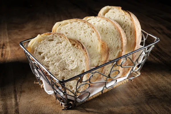 Basket with baguette — Stock Photo, Image