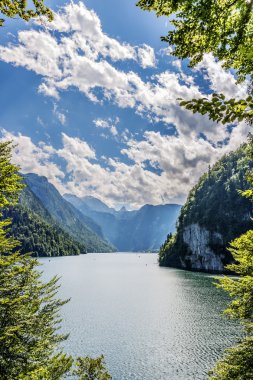 Konigsee lake in Bavarian alps clipart