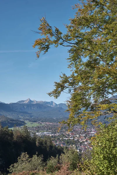 Utsikt Mot Garmisch Partenkirchen Bayern Oktober — Stockfoto