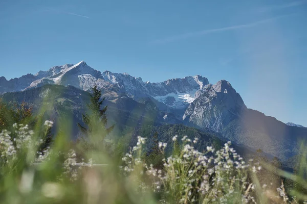 Vista Montaña Zugspitze Baviera Cerca Garmisch Partenkirchen Octubre — Foto de Stock