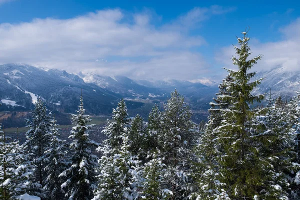 Paisaje Con Nieve Cerca Garmisch Partenkirchen Baviera Primavera — Foto de Stock