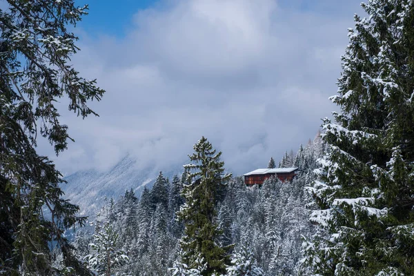 Landscape Snow Garmisch Partenkirchen Bavaria Springtime — 스톡 사진