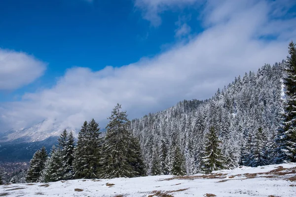Landscape Snow Garmisch Partenkirchen Bavaria Springtime — Stock Photo, Image