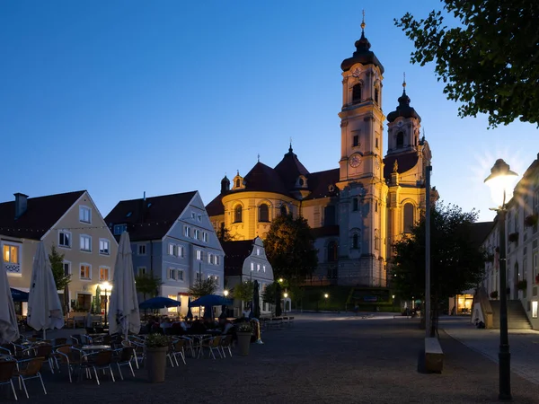 Image Illuminated Benedictine Abbey Ottobeuren Germany Summer — Zdjęcie stockowe