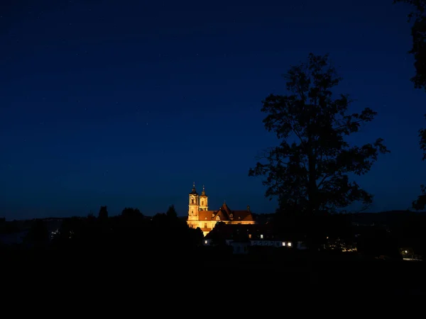 Image Illuminated Benedictine Abbey Ottobeuren Germany Summer Telifsiz Stok Imajlar