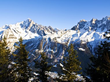 Chamonix aiguilles güneş yaktı