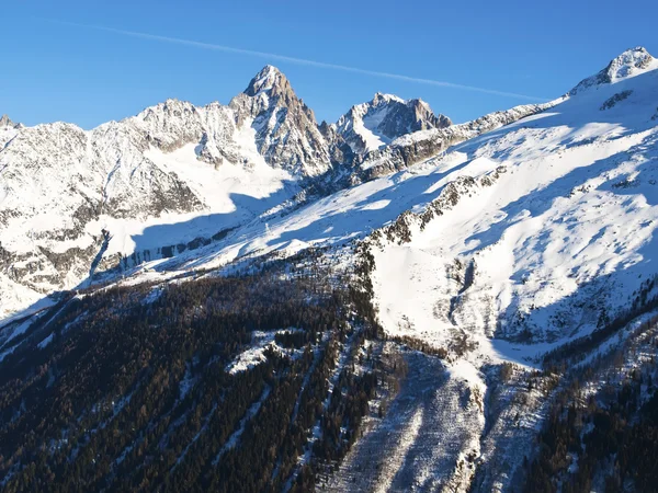 Chamonix aiguilles güneş yaktı