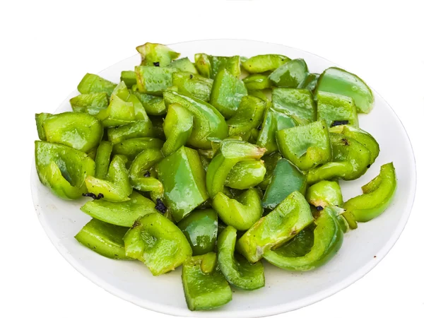 Kızarmış yeşil biber suzhou stili