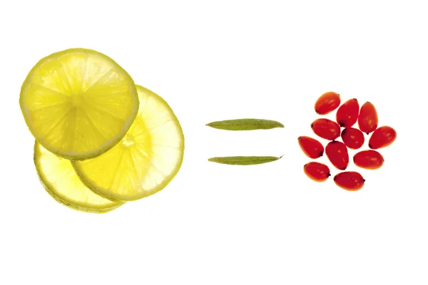 Fruits à l'orange médicinale et citron — Photo