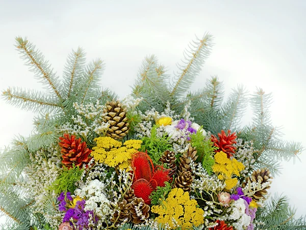 Bouquets of flowers and twigs — Stock Photo, Image