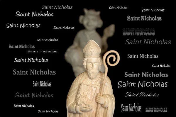 Saint Nicholas and the Devil — Stock Photo, Image