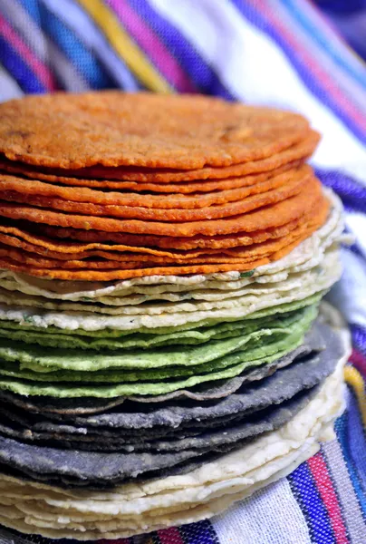 Pila di tortillas Immagine Stock